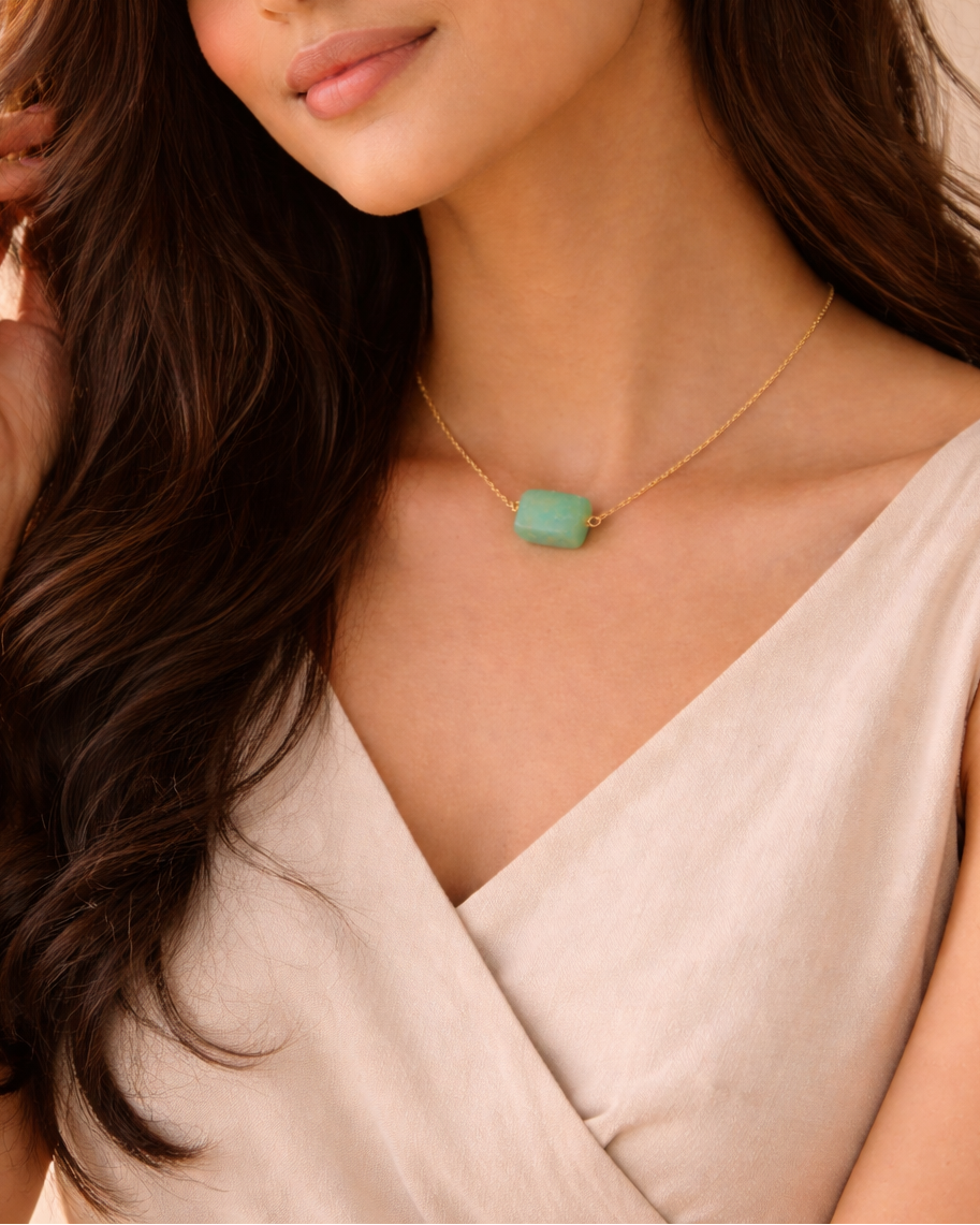 Chrysoprase Natural Stone Necklace