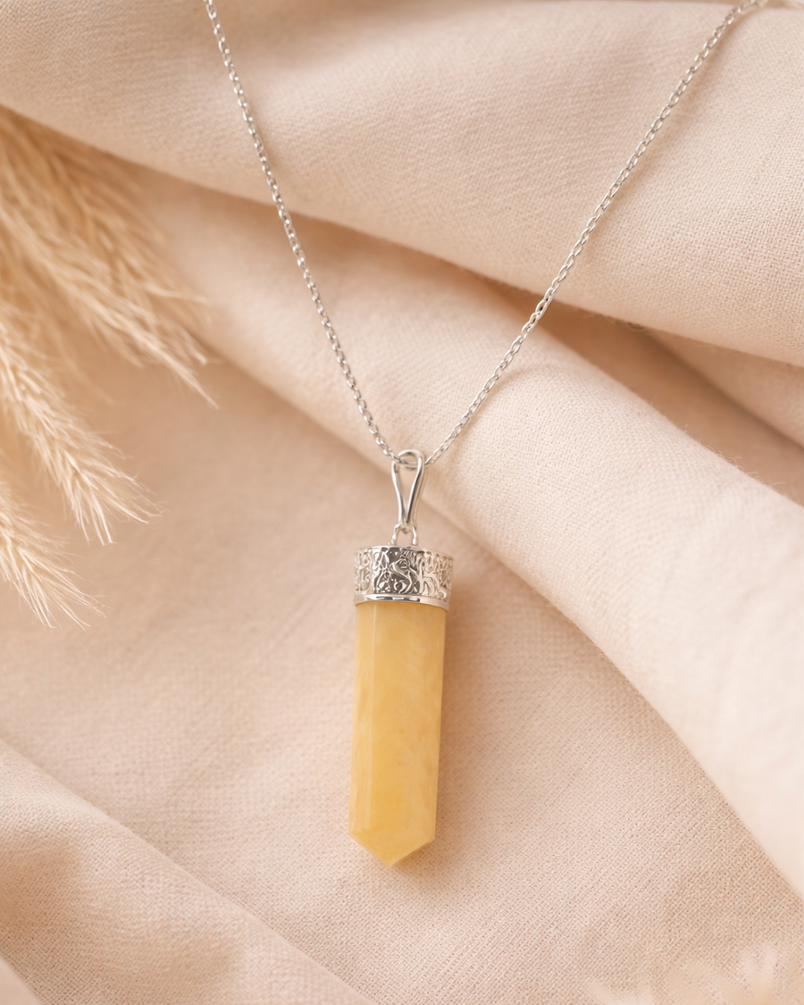 Peach Moonstone Pencil Pendant