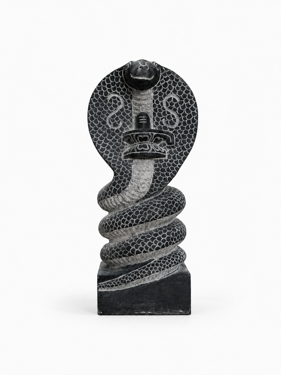 1.25 ft Naga Shiva Lingam Statue