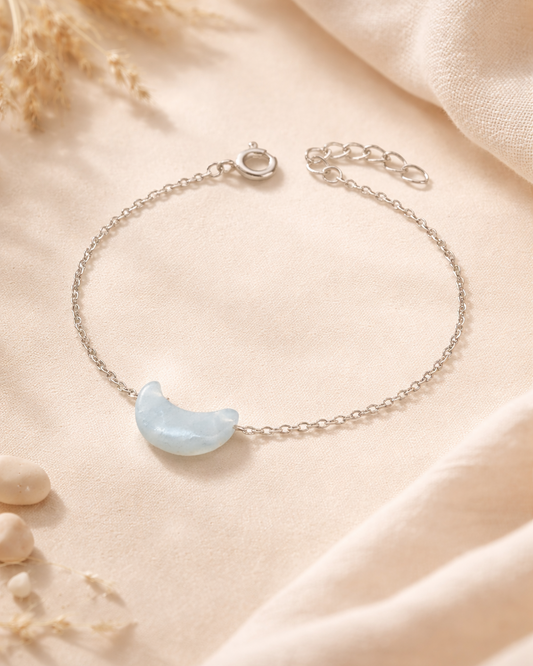 Aquamarine Moon Bracelet