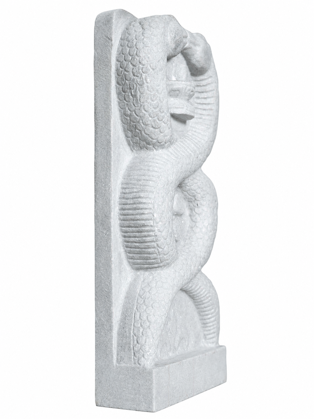 Sri Naga Lingam (Sarpa Lingam) White Marble Statue