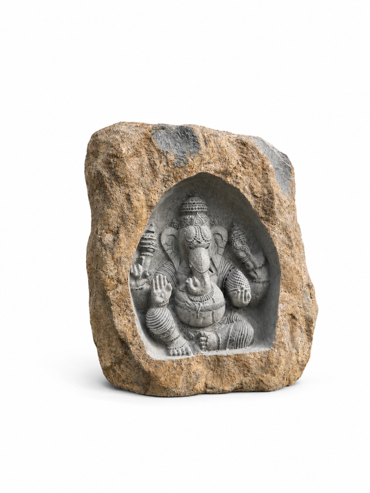 3.3 ft Ganesha Boulder Sculpture
