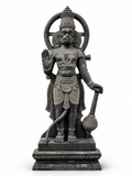 Sri Abhaya Anjaneyar Black Stone Statue