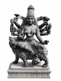 4.6 ft Durga Devi Riding Tiger Statue