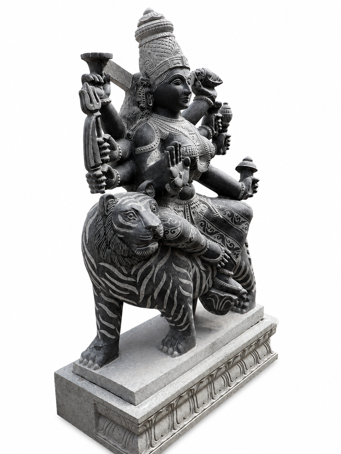 4.6 ft Durga Devi Riding Tiger Statue