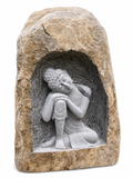 4.6 ft Resting Buddha Natural Boulder Sculpture