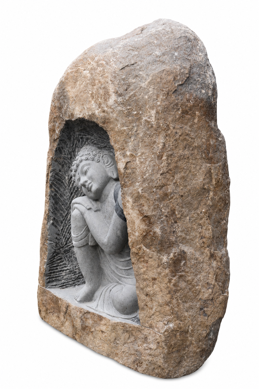 4.6 ft Resting Buddha Natural Boulder Sculpture