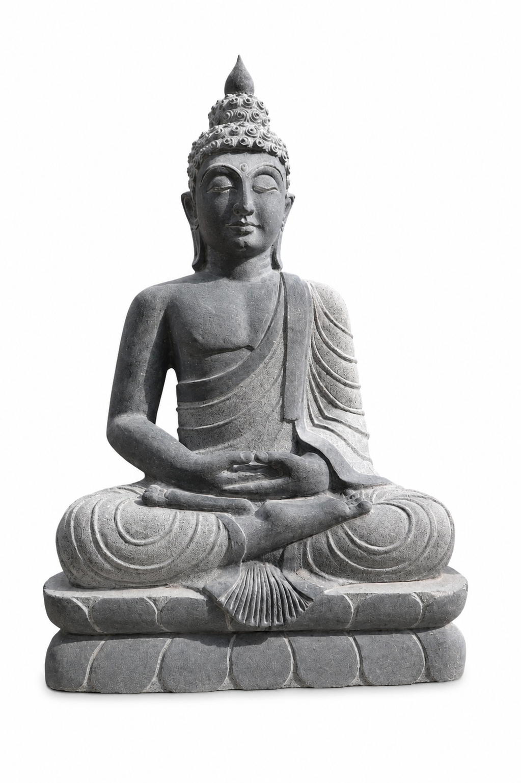 3 ft Meditating Buddha on Lotus Throne Statue
