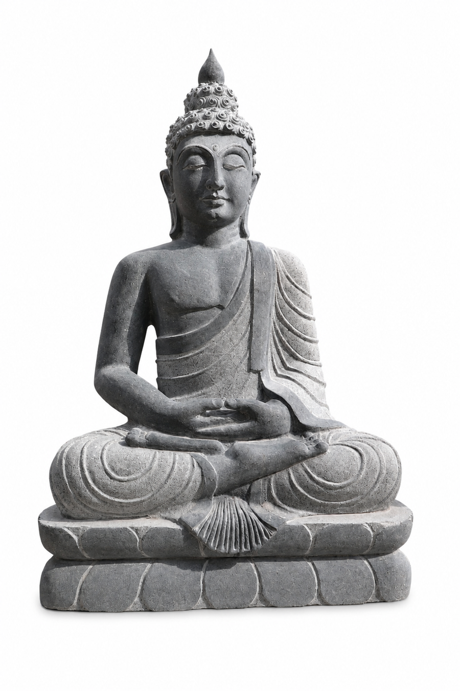 3 ft Meditating Buddha on Lotus Throne Statue