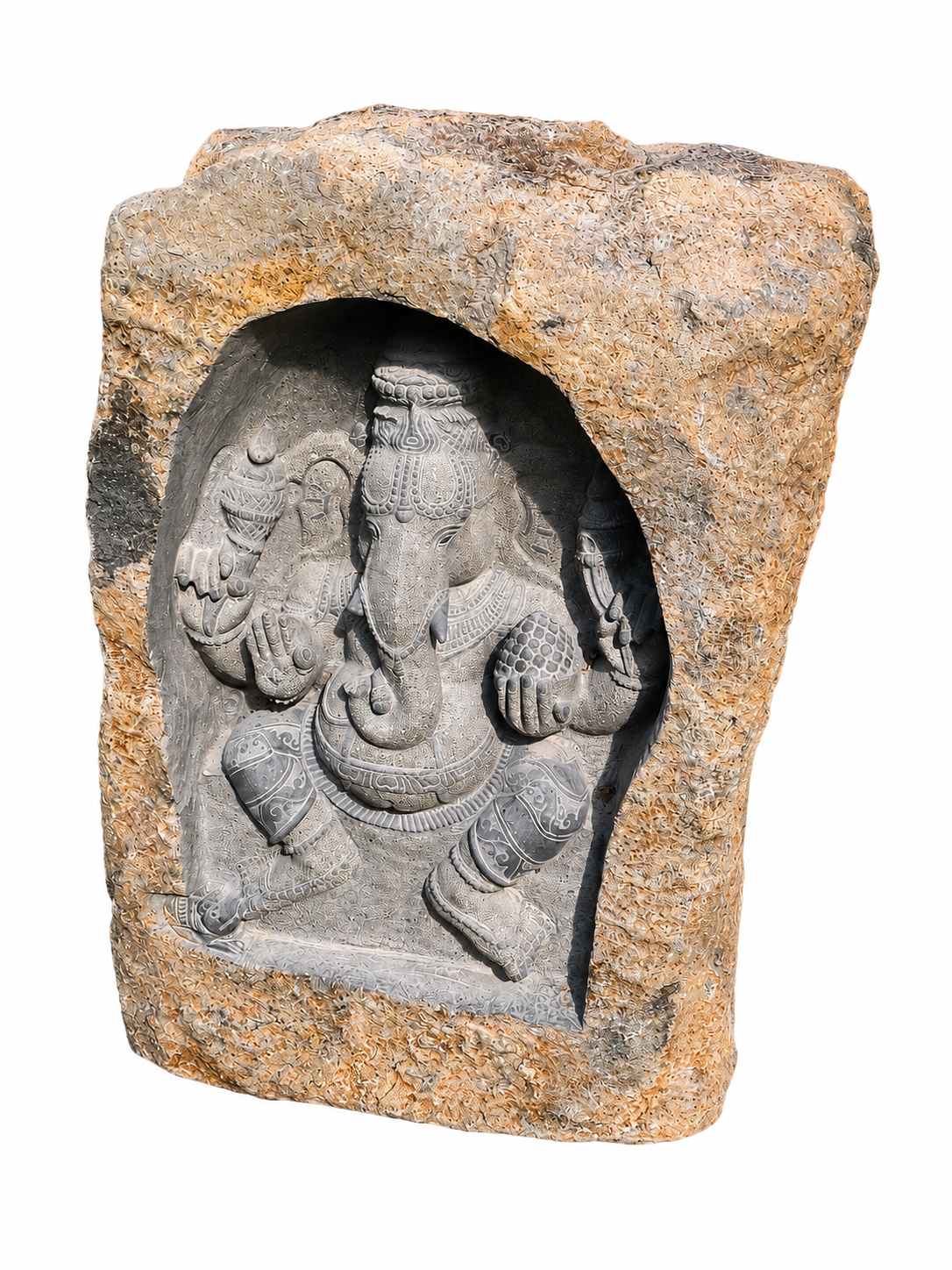 3.9 ft Dancing Ganesha Boulder Statue