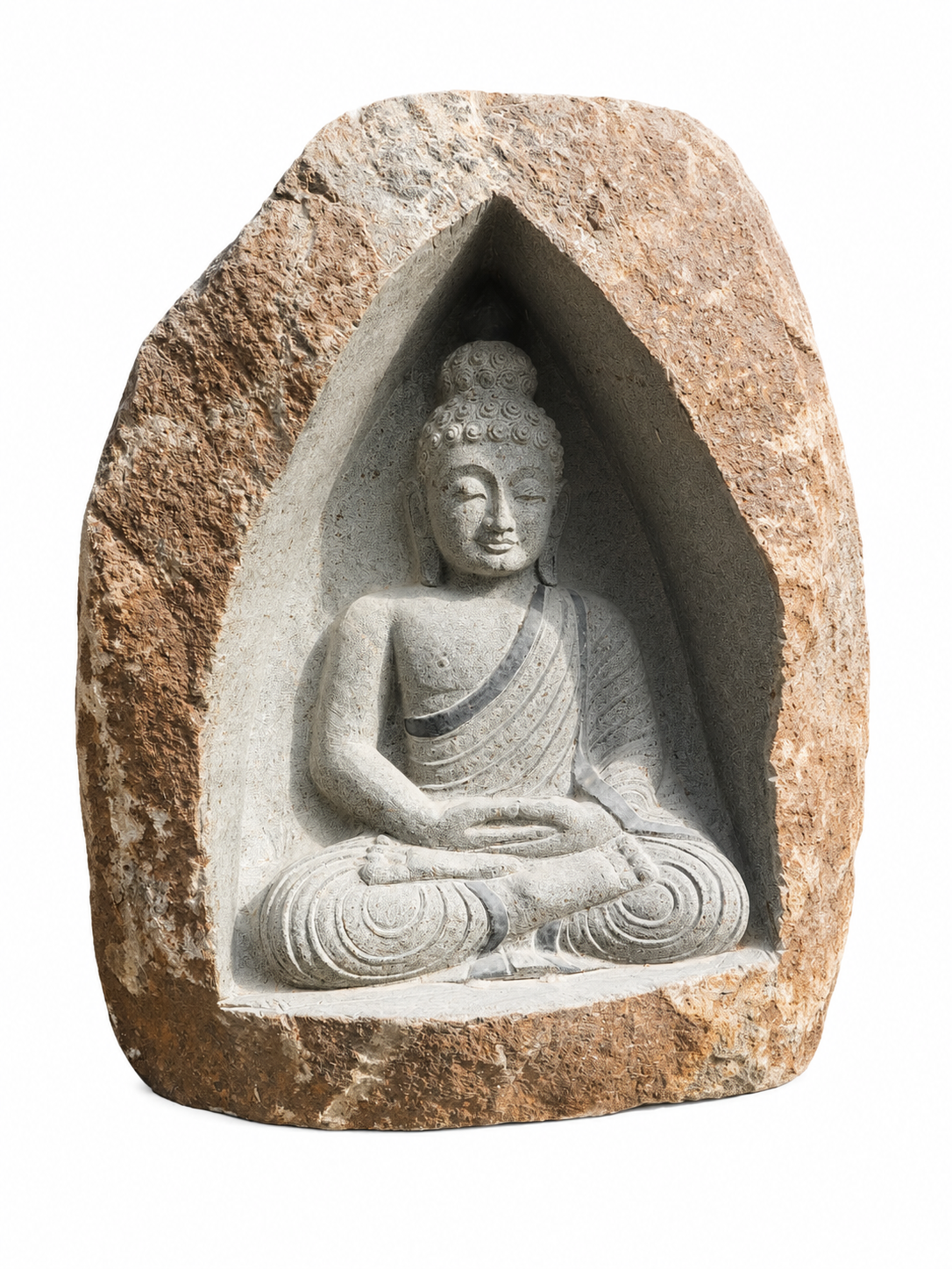3.6 ft Buddha Boulder Statue