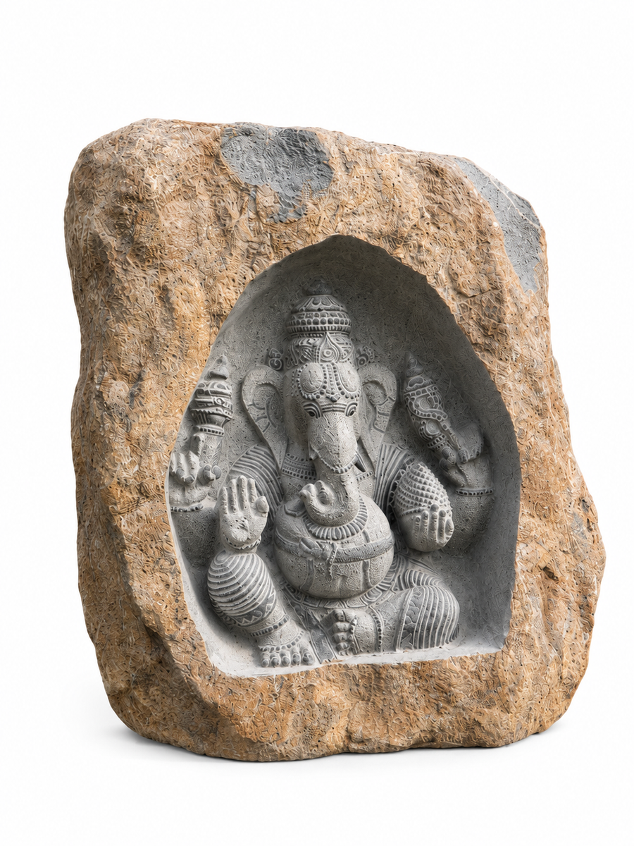 3.3 ft Ganesha Boulder Sculpture