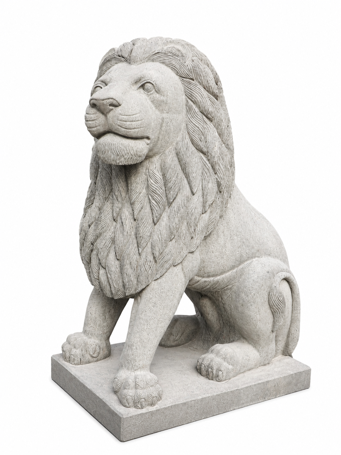 5 ft Temple Guardian Lion Stone Statue
