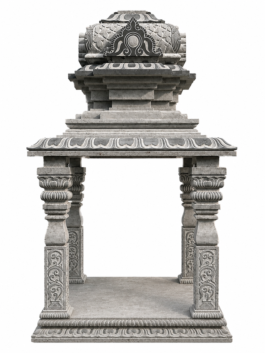 6 ft Traditional Carved Stone Mandapam