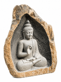 4.6 ft Blessing Buddha Boulder Statue
