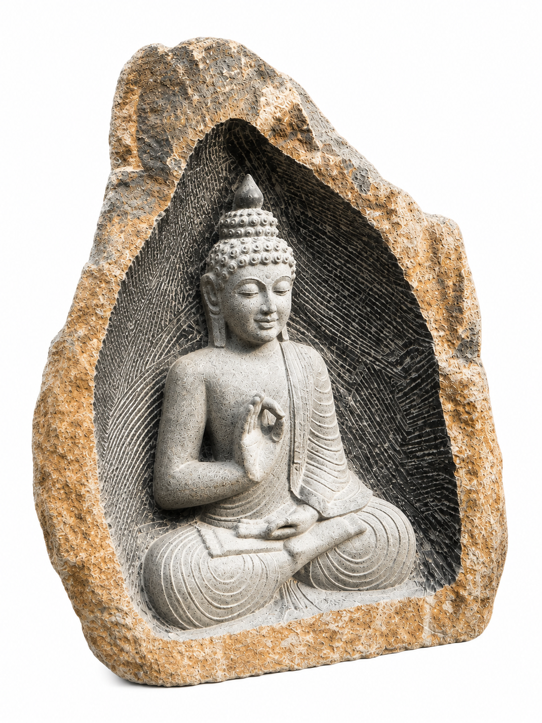 4.6 ft Blessing Buddha Boulder Statue