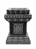1.3 ft Ornate Carved Stone Pedestal