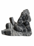 Sri Pustaka Ganesha Black Stone Statue