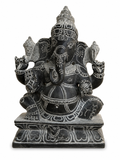 Sri Siddhi Ganesha Black Stone Statue