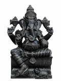 Sri Vinayagar Black Stone Statue