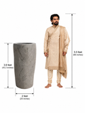 3.6 ft Ornamental Temple Stone Pillars – Pair