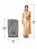 3.3 ft Krishna Beneath the Sacred Tree Relief