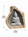 3.6 ft Meditating Buddha Boulder Sculpture