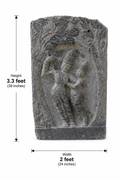 3.3 ft Krishna Beneath the Sacred Tree Relief
