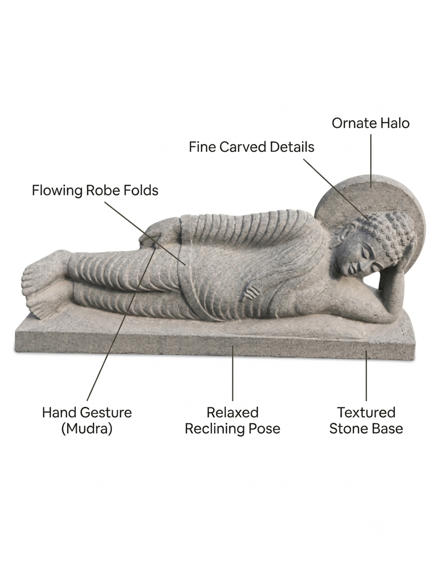 1.6 ft Reclining Buddha Parinirvana Statue