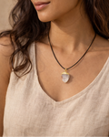 Raw Clear Quartz Cord Pendant