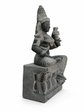 Sri Mahalakshmi Black Stone Statue