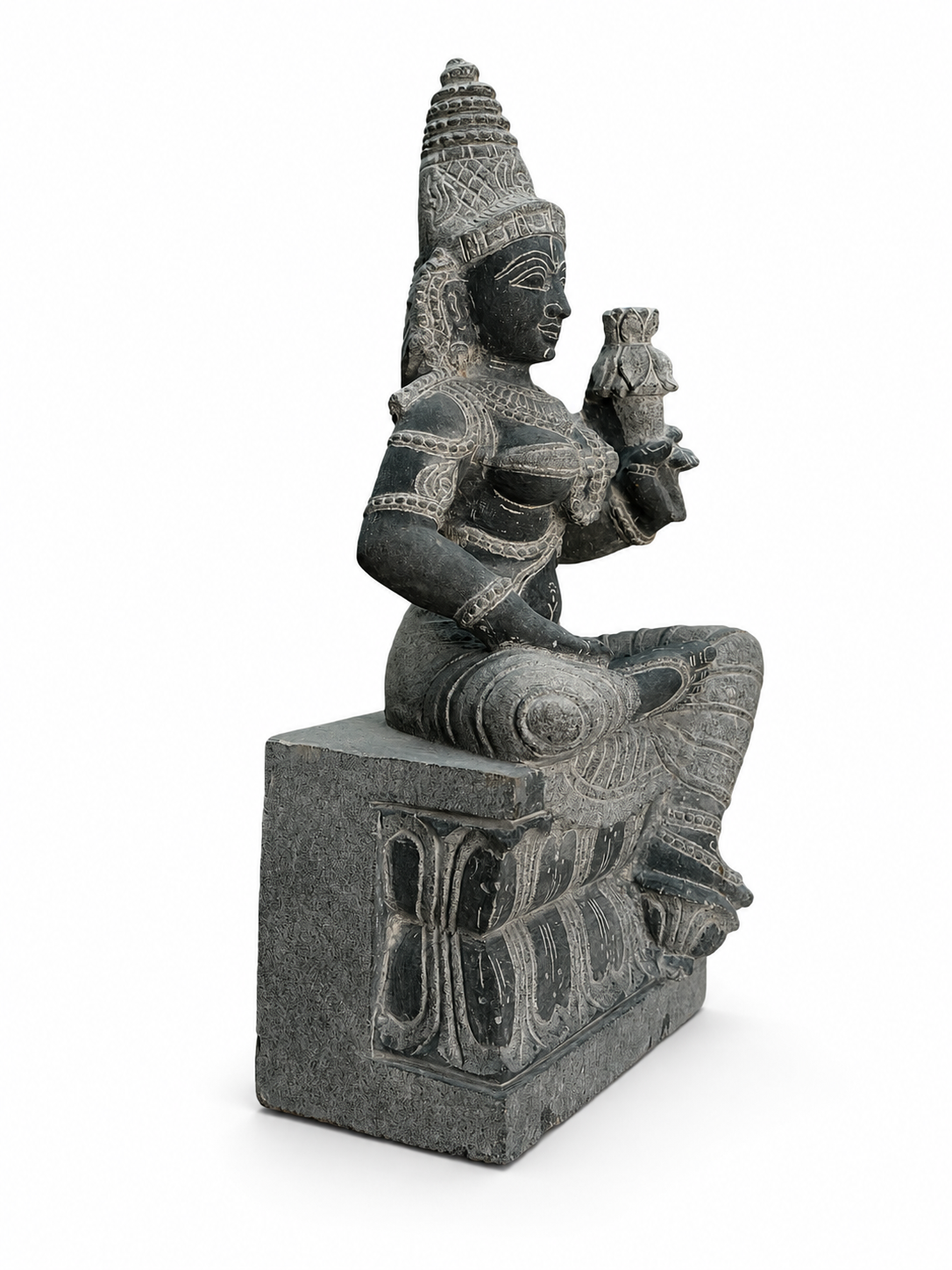 Sri Mahalakshmi Black Stone Statue