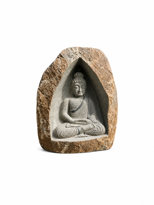 3.6 ft Buddha Boulder Statue