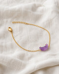 natural amethyst crescent moon bracelet rex stones