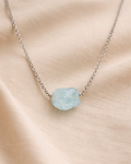 natural aquamarine crystal pendant necklace rex stones