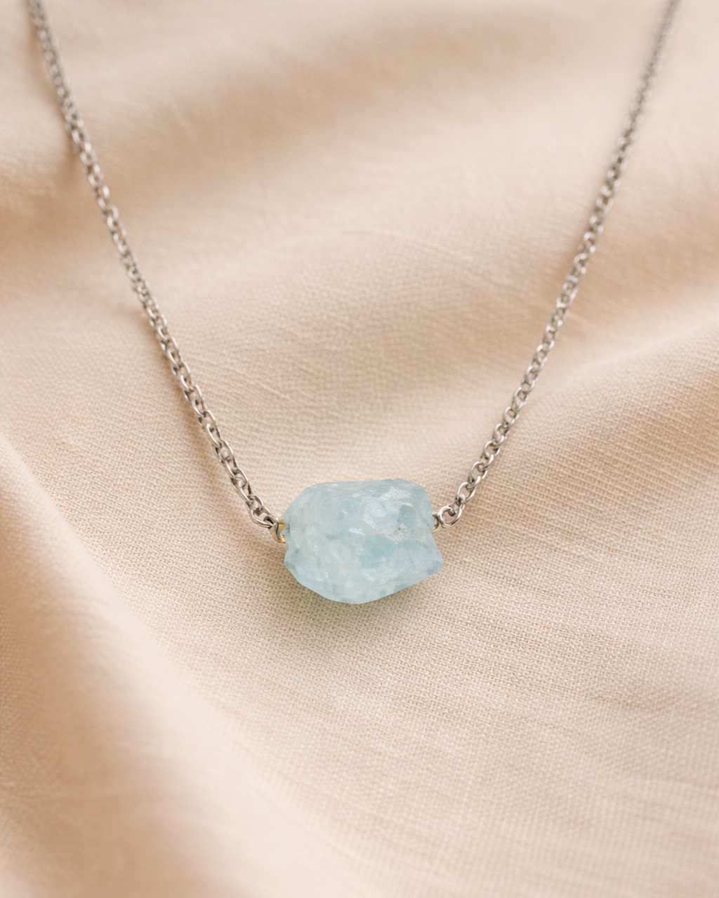 natural aquamarine crystal pendant necklace rex stones