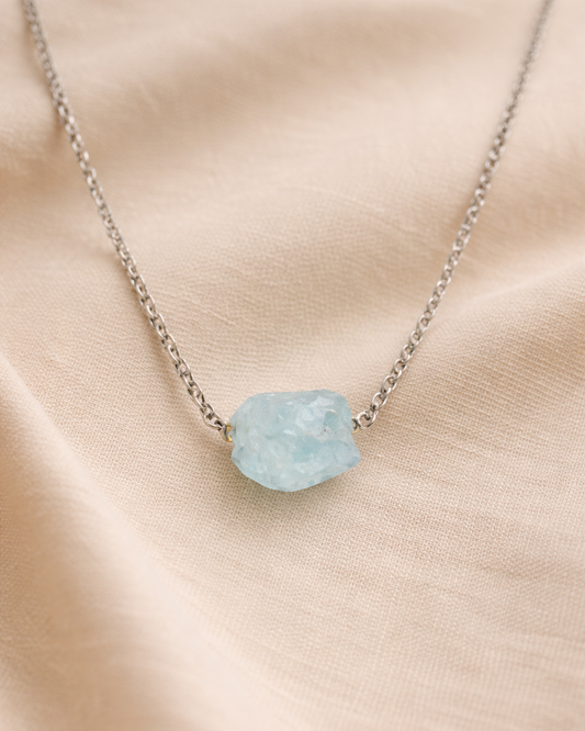 natural aquamarine crystal pendant necklace rex stones
