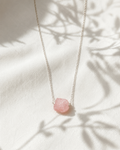 natural rose quartz raw stone necklace rex stones