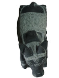 Hand-carved 0.8 ft Adhikara Nandi statue in natural stone, product view 5 highlighting the sculpture and carved details.