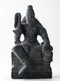Hand-carved 1.25 ft Agastya Maharishi statue in natural stone, product view 1 highlighting the sage form and carved details.