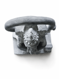 Hand-carved 1.25 ft Hanuman statue in natural stone, product view 4 highlighting the sculpture and carved details.