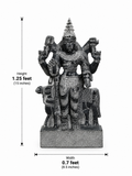 Hand-carved 1.25 ft Shukra Bhagavan Navagraha statue in natural stone, product view 5 highlighting the planetary deity form and carved details.