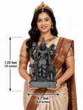 Hand-carved 1.25 ft Shukra Bhagavan Navagraha statue in natural stone, product view 6 highlighting the planetary deity form and carved details.