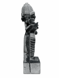 Hand-carved 1.5 ft Brahmi statue in natural stone, product view 4 highlighting the Sapta Matrika form and carved details.