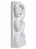 Hand-carved 1.5 ft Naga Lingam or Sarpa Lingam statue in natural stone, product view 3 highlighting the serpent and lingam form.