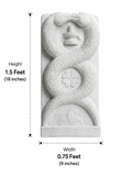 Hand-carved 1.5 ft Naga Lingam or Sarpa Lingam statue in natural stone, product view 5 highlighting the serpent and lingam form.