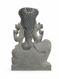Hand-carved 1.5 ft Pratyangira Devi statue in natural stone, product view 4 highlighting the goddess form and carved details.