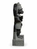 Hand-carved 1.75 ft Hanuman statue in natural stone, product view 4 highlighting the sculpture and carved details.