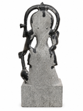 Hand-carved 1.75 ft Hanuman statue in natural stone, product view 5 highlighting the sculpture and carved details.
