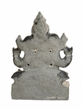 Hand-carved 1 ft Ganesha statue in natural stone, product view 4 highlighting the sculpture and carved details.